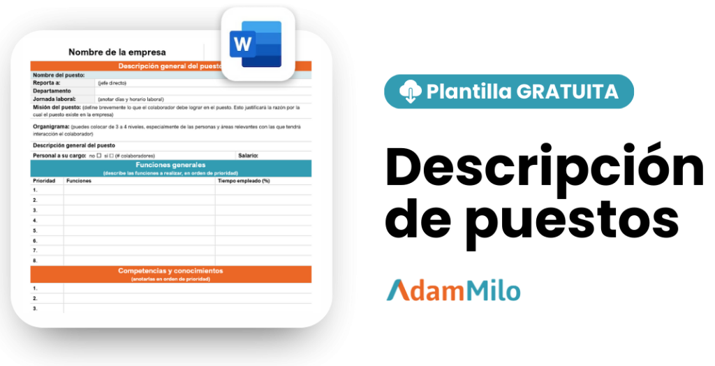 Plantilla Descripción de puestos